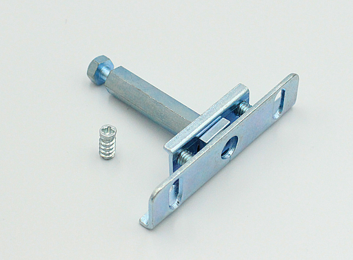 Skjult hyldebærer 12x55 mm m/bagplade t/svævehylde, elgalvaniseret