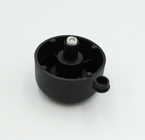 Plastikfod Ø49x44 mm justerbar, sort plastik