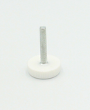 Stillefod m/fast fod M4x23 mm, hvid plastik