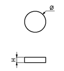 Filt Ø14x2,5 mm - selvklæbende, grå/brunt kunststof (1 stk)