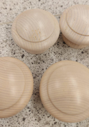 Træknop Ø39x30 mm, fyrretræ hvidtonet - 2. sortering