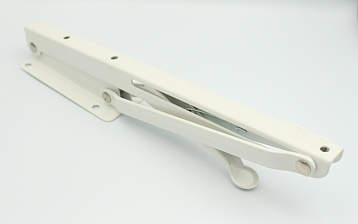 Klapbeslag til hylde 270x113x42 mm, hvidmalet metal