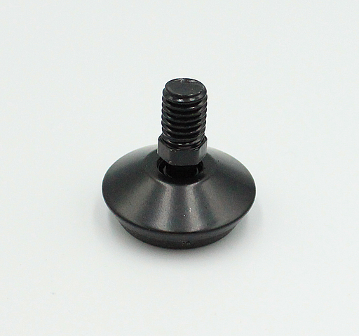 Stillefod m/drejelig fod M10x12 mm, sort metal