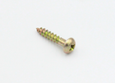 Træskrue Ø3,0x15 mm m/Ø6 mm rundt hoved, gulgalvaniseret (20 stk)