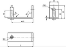 Sengebeslag til sengebund 57x20 mm, elgalvaniseret