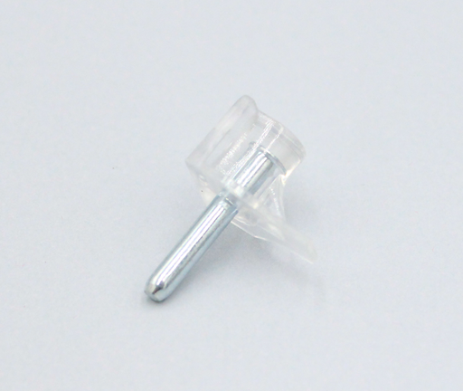 Glashyldebærer Ø3x13 mm, transparent plastik/metal (10 stk)