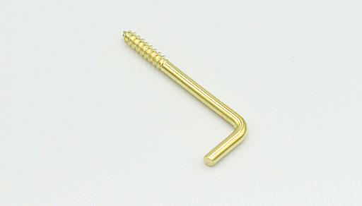 Vinkelkrog Ø4,3x50 mm, messingbelagt