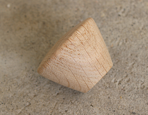 Træknop Ø40x28 mm, ubehandlet egetræ