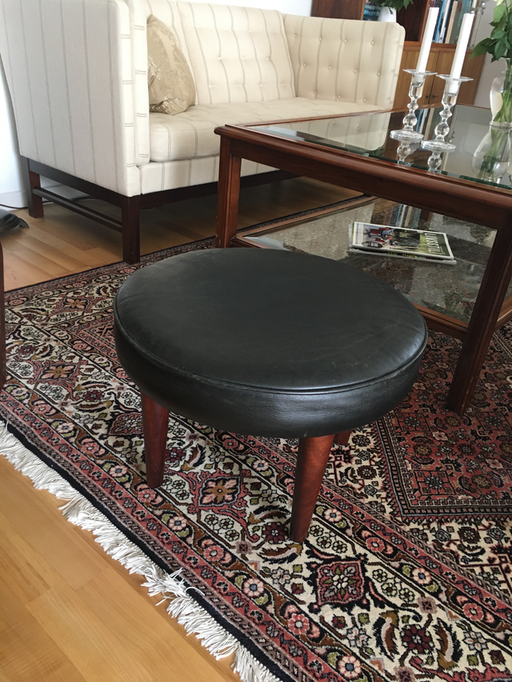 Møbelben til skabe Ø55x250 mm incl. beslag til montering, palisanderbejdset asketræ