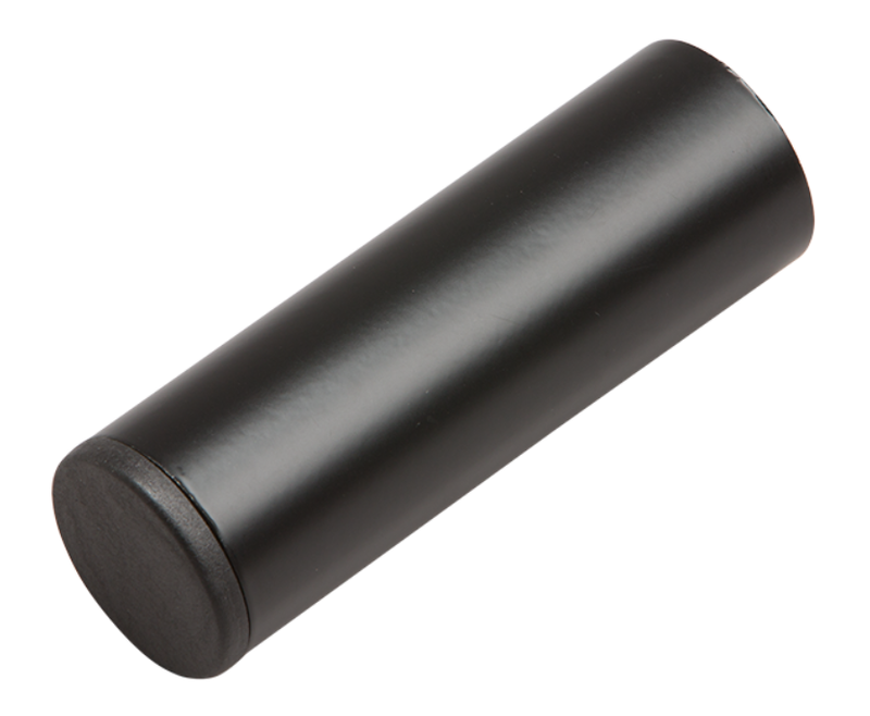 Møbelben til skabe Ø40x120 mm m/plade til montering, sortmalet metal