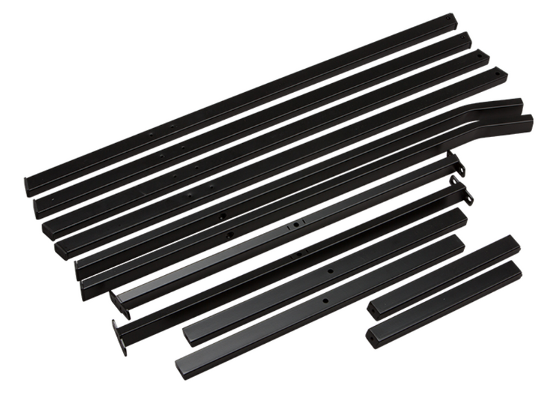 Bordstel 390x700 mm, sort pulverlakeret stål (sæt)