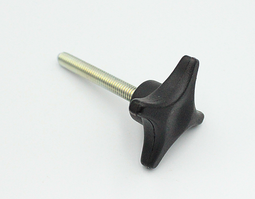 Fingerskrue M6x44 mm, sort plastik