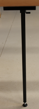 Støtteben Ø20x650 mm, sort metal