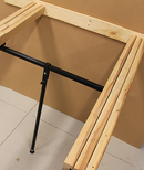 Støtteben Ø20x650 mm, sort metal