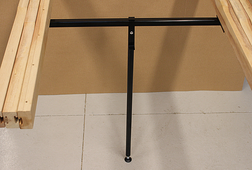 Støtteben Ø20x650 mm, sort metal