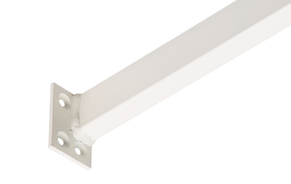 Skinne til vaskeskab 15x30x1000 mm, hvidmalet metal