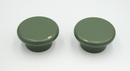 Træknop (KUN 15 STK PÅ LAGER) Ø45x22 mm, mørkegrøn - 2. sortering