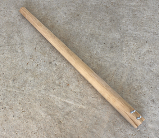 Bordben til sargmontering Ø54x730 mm med 2 stk M8 bolte, ubehandlet egetræ