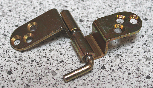 Klapbordshængsel til ca. 25 mm bordplade, gulgalvaniseret