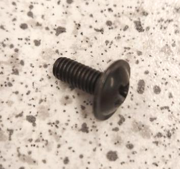 Grebsskrue M4x10 mm med rundt hoved, sortgalvaniseret (10 stk)