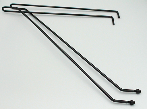 Hyldeholder Ø4x244 mm, sortmalet metal (H+V = 1 sæt)