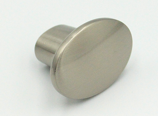 Metalknop 37x26 mm, børstet