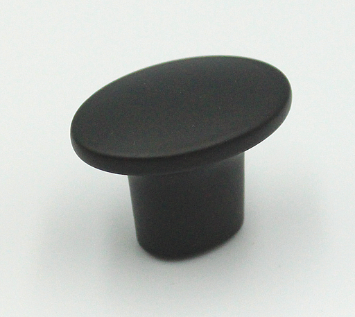 Metalknop 37x26 mm, sort pulverlakeret