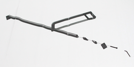 Skinne til vaskeskab 15x30x1980 mm, hvidmalet metal