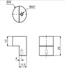 Knag Ø22x26 mm, messingfarvet