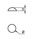 Gummidup Ø13x3,5 mm - rund, transparent (20 stk)