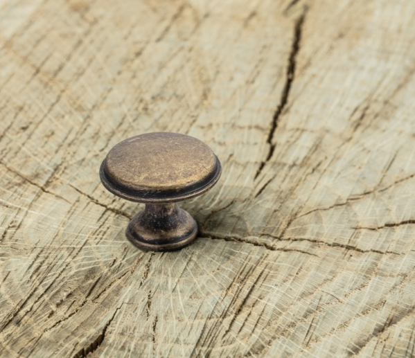 Metalknop Ø28x20,5 mm, antik