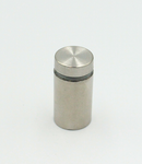 Ophæng til spejl og skilt Ø16x25 mm -  mellem, børstet stål (1 stk)