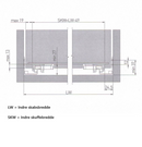 Skuffeudtræk Softclose-funktion og fuldt udtræk, metal (sæt) - flere varianter
