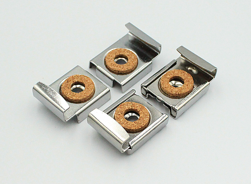 Spejlophængssæt t/5-6 mm spejl, blank chrom
