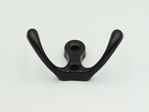 Knag 30x56 mm, sortmalet metal