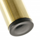 Messingben Ø25x150 mm med plade 60x60 mm, børstet