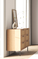 Sortmalet ben Ø25x150 mm med plade 60x60 mm, mat