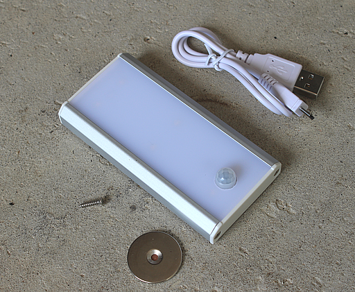 Skabslampe LED 49x100x15 mm, aluminium