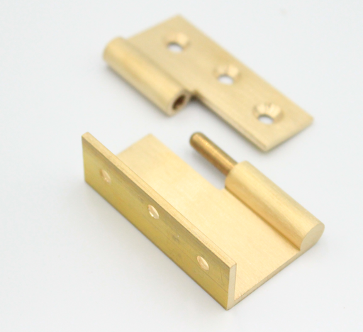 Møbelhængsel 50x17 mm - højre, messing