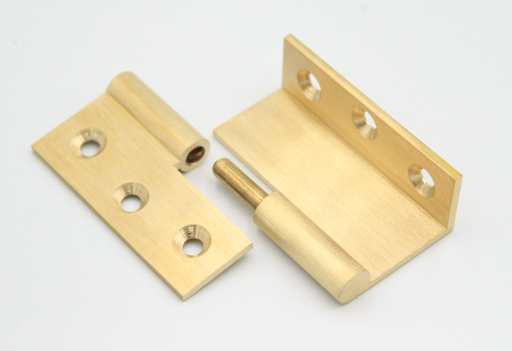 Møbelhængsel 50x17 mm - venstre, messing