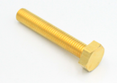 Messingbolt M10x60 mm m/sekskant hoved, mat