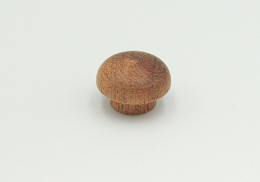 Dækknap m/hoved, ubehandlet maghoni (1 stk)