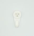 Betonkrog Ø15 mm med 3 søm og krog, hvid (1 stk)