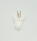 Betonkrog Ø15 mm med 3 søm og krog, hvid (1 stk)