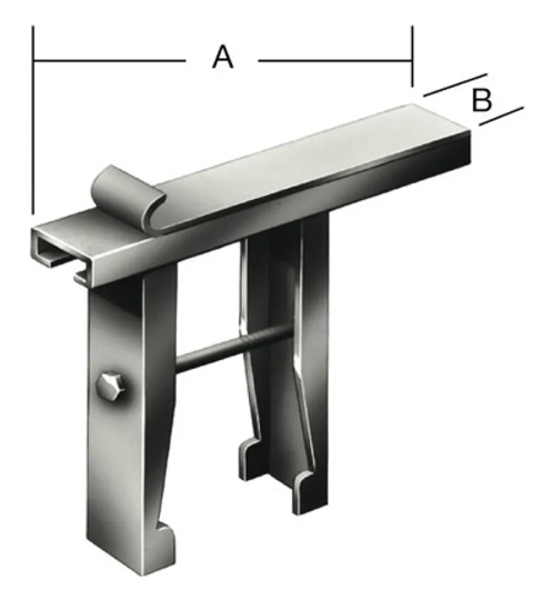Radiatorbeslag 150 mm til støbejernsradiator, hvid metal
