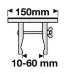 Radiatorbeslag 150 mm til støbejernsradiator, hvid metal