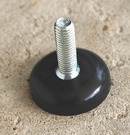 Stillefod m/fast fod M8, sort plastik