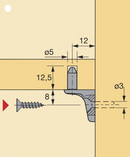 Hyldebærer til Ø5 mm hul, metal (10 stk)