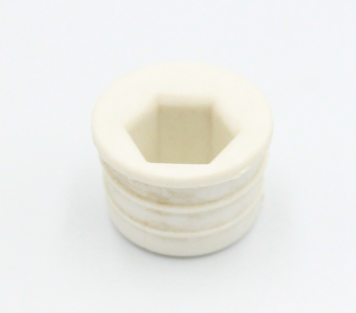 Bunddyvle til kantrigel til terassedør Ø20x15 mm, hvid plastik