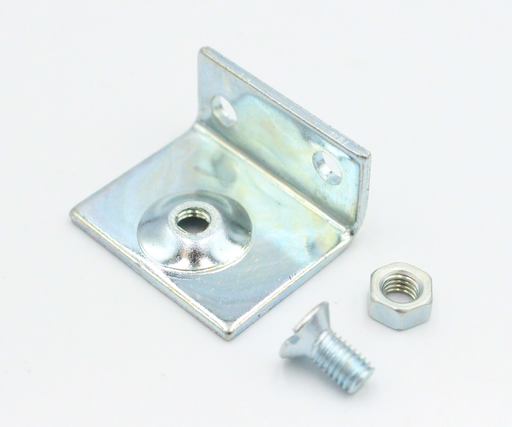 Bærevinkel til skydedør (K40/75) 30x26x15x2 mm med 3 huller, elgalvaniseret